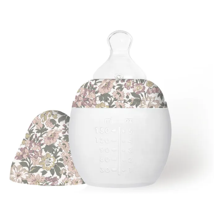 Biberon e tettarella fisiologica in silicone medicale Honey Dew - Elhée x Liberty | Rosa antico- Immagine del prodotto n°0