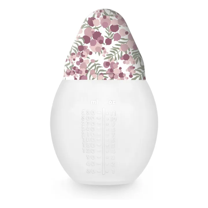 Biberon en silicone médical et tétine physiologique Mimosa Field - Elhée x Liberty | Rose- Image produit n°5