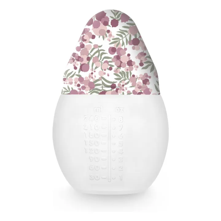 Mimosa Field medical silicone feeding bottle and physiological teat - Elhée x Liberty | Pink- Product image n°3