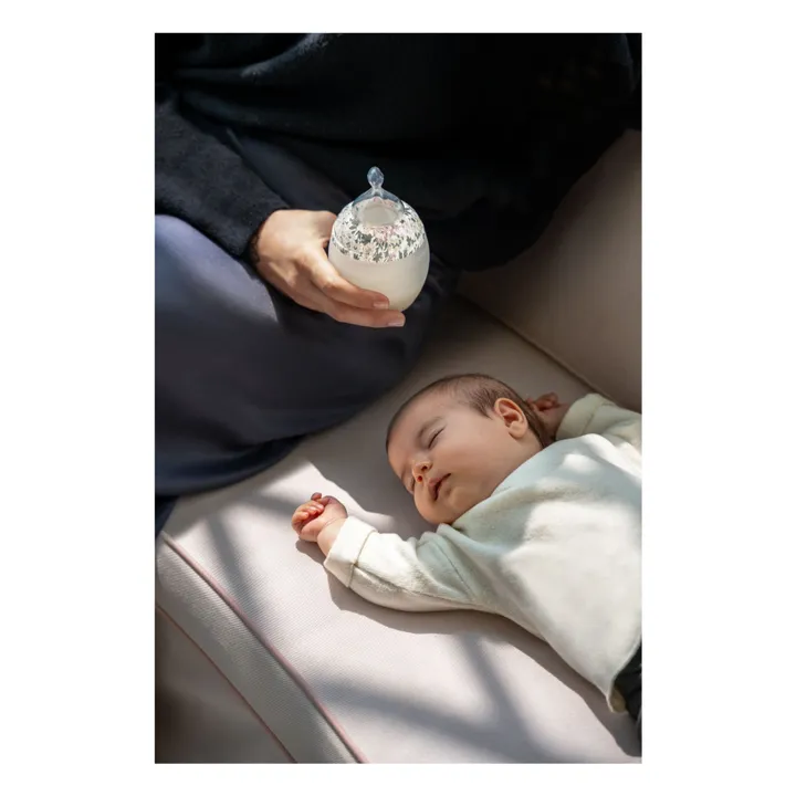 Biberon en silicone médical et tétine physiologique Honey Dew - Elhée x Liberty | Vieux Rose- Image produit n°1