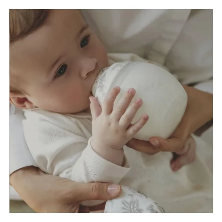 Augustin le lapin Toile de Jouy medical silicone baby bottle and comforter set - Elhée x Tartine et Chocolat | Grey- Product image n°1