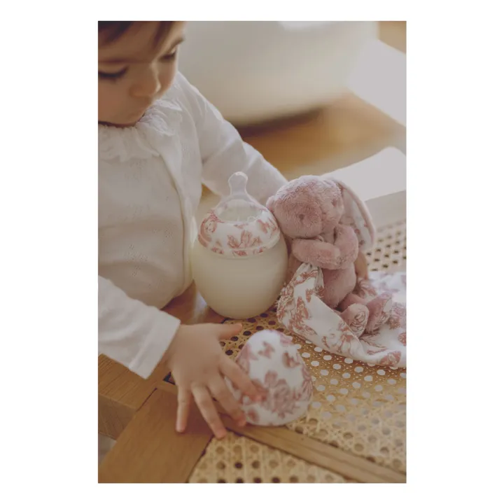 Toile de Jouy medical silicone feeding bottles and physiological teat - Elhée x Tartine et Chocolat | Peach- Product image n°2