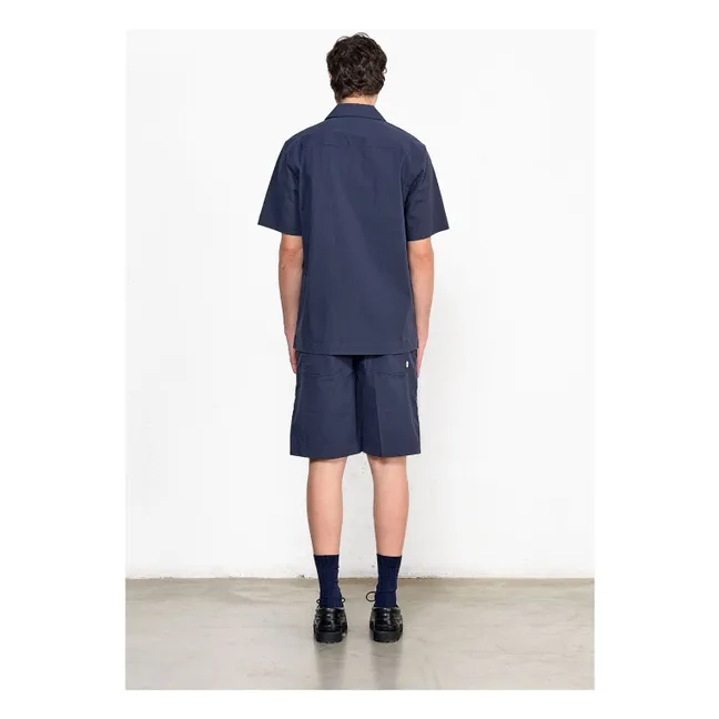 Camicia in seersucker | Blu marino