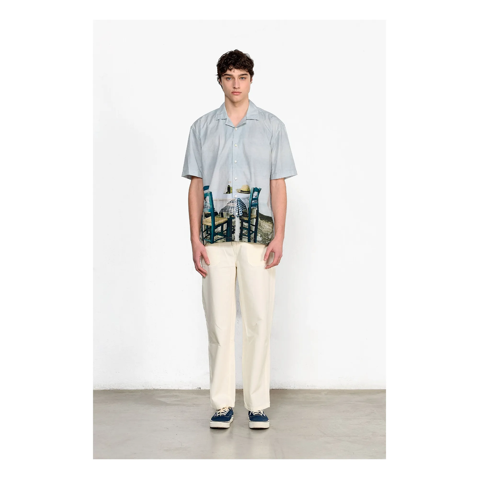 Chemise Sunset Postcard | Bleu Clair- Image produit n°1