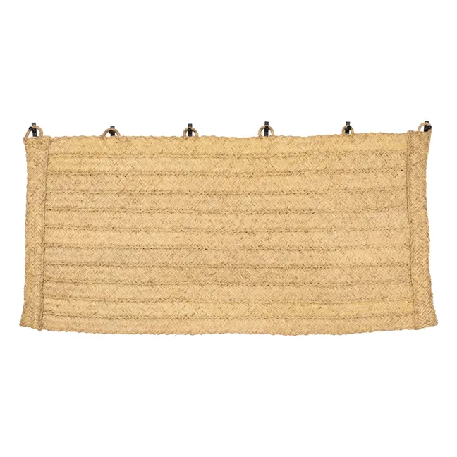 Natural fiber headboard to hang on the wall