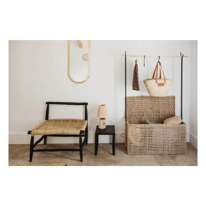 Portant en métal et malle | Noir- Image produit n°4