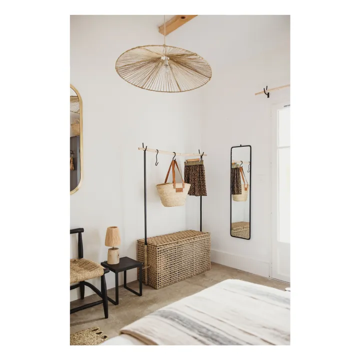 Portant en métal et malle | Noir- Image produit n°3