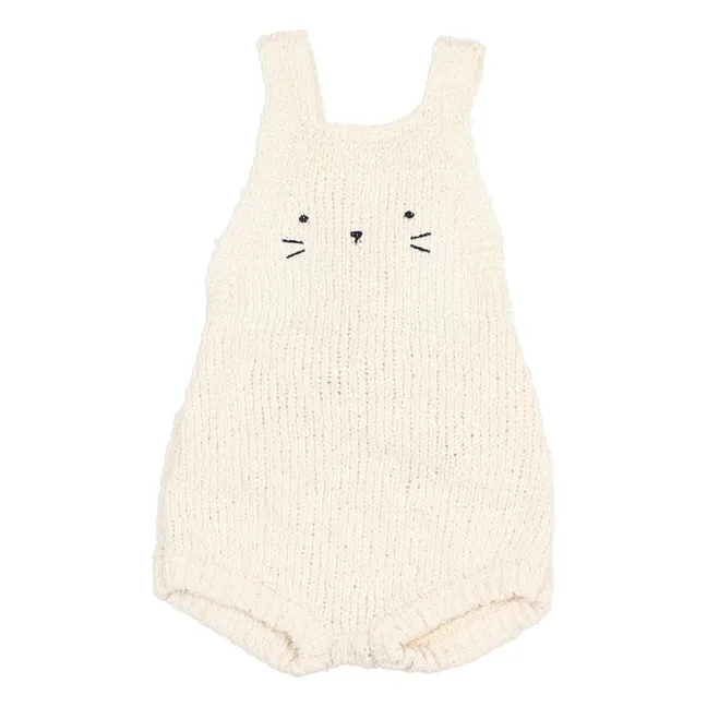 Bunny Organic Cotton romper | Ecru