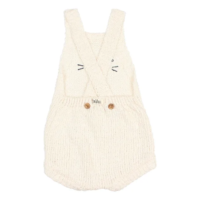 Bunny Organic Cotton romper | Ecru