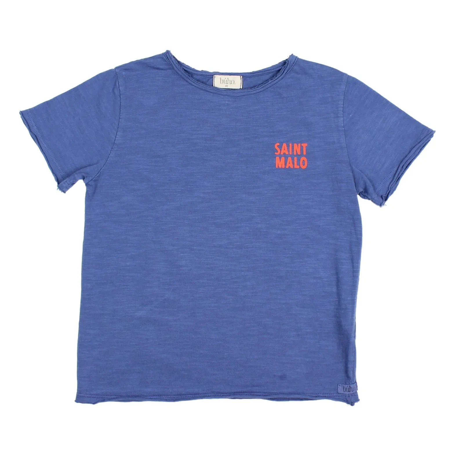 Búho - T-shirt manches courtes - Bleu indigo - Coton biologique - 3 ans