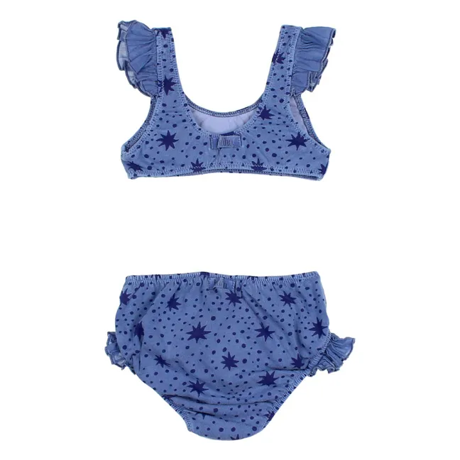 Maillot de Bain 2 pièces Stars Coton Bio | Bleu indigo