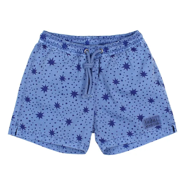 Pantaloncini da bagno in cotone organico Stars | Blu  indaco