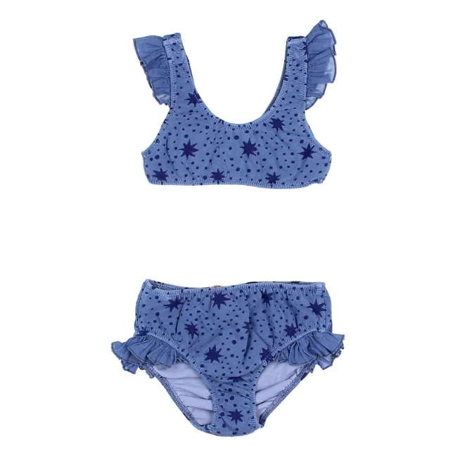 Maillot de Bain 2 pièces Stars Coton Bio | Bleu indigo