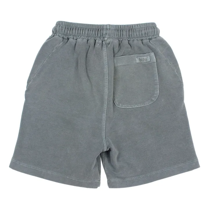 Bermuda Fleece Coton Bio | Bleu gris- Image produit n°3