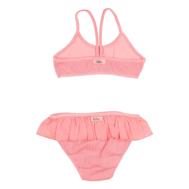 2 Piece Ribbed Swimsuit | Pink