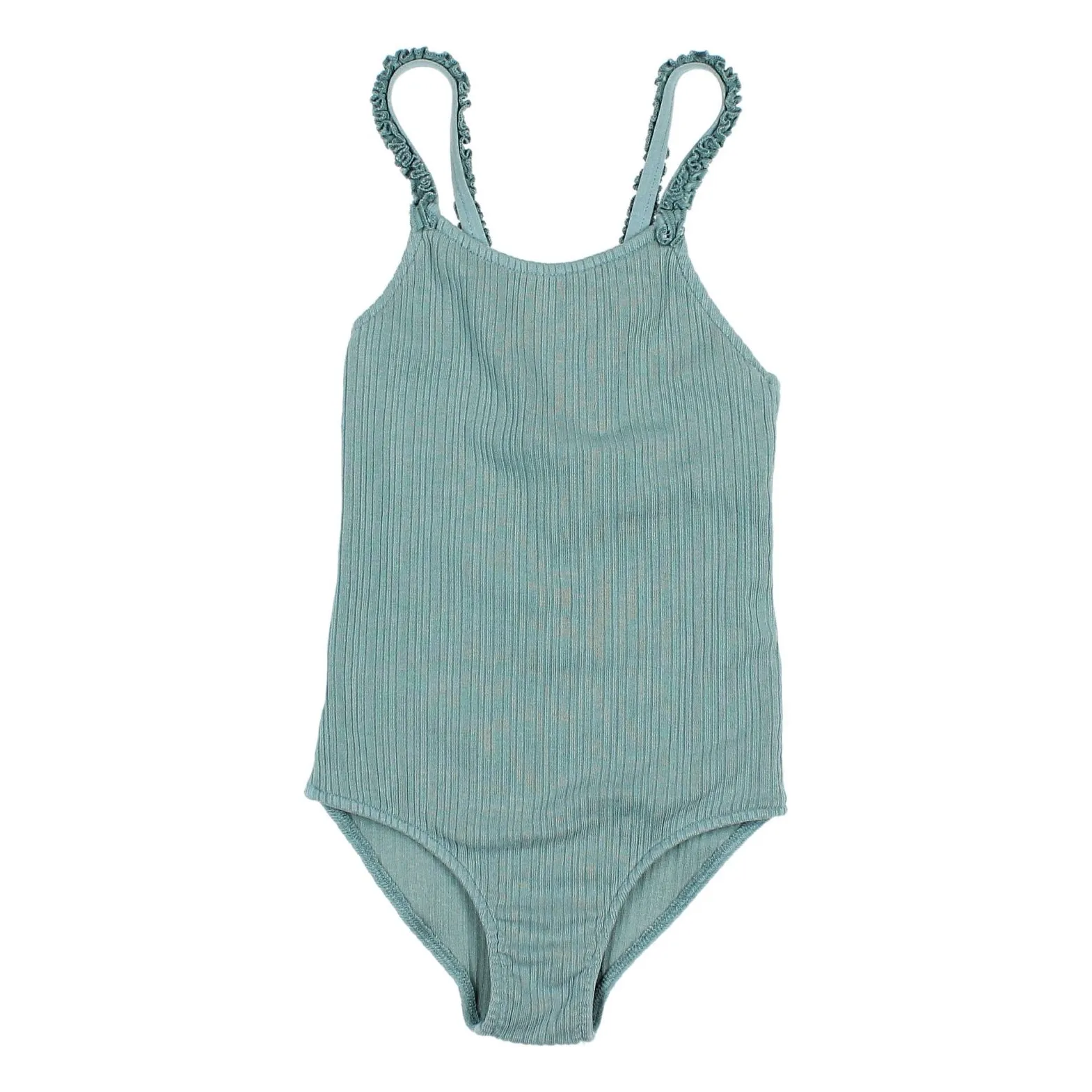 Búho Green 1-Piece Ribbed Swimsuit