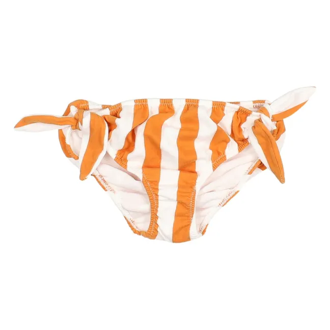 Badeslip Streifen Bio-Baumwolle | Apricot