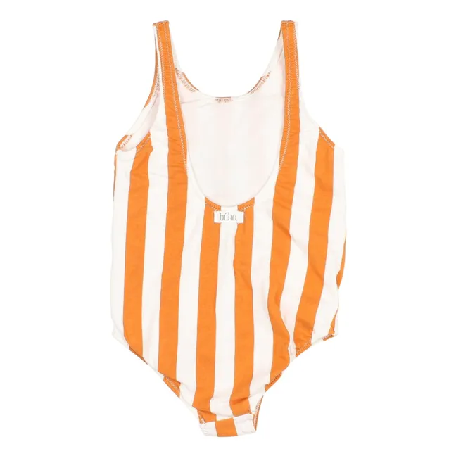 1-piece Swimsuit Stripes Organic Cotton | Apricot