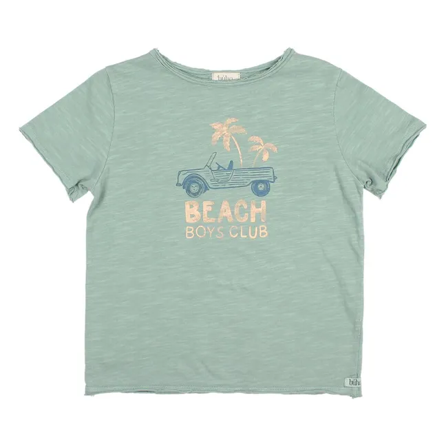 Camiseta de playa Algodón orgánico | Verde Celedón