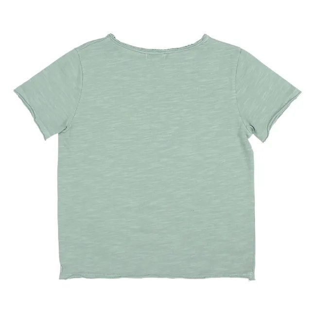 Camiseta de playa Algodón orgánico | Verde Celedón