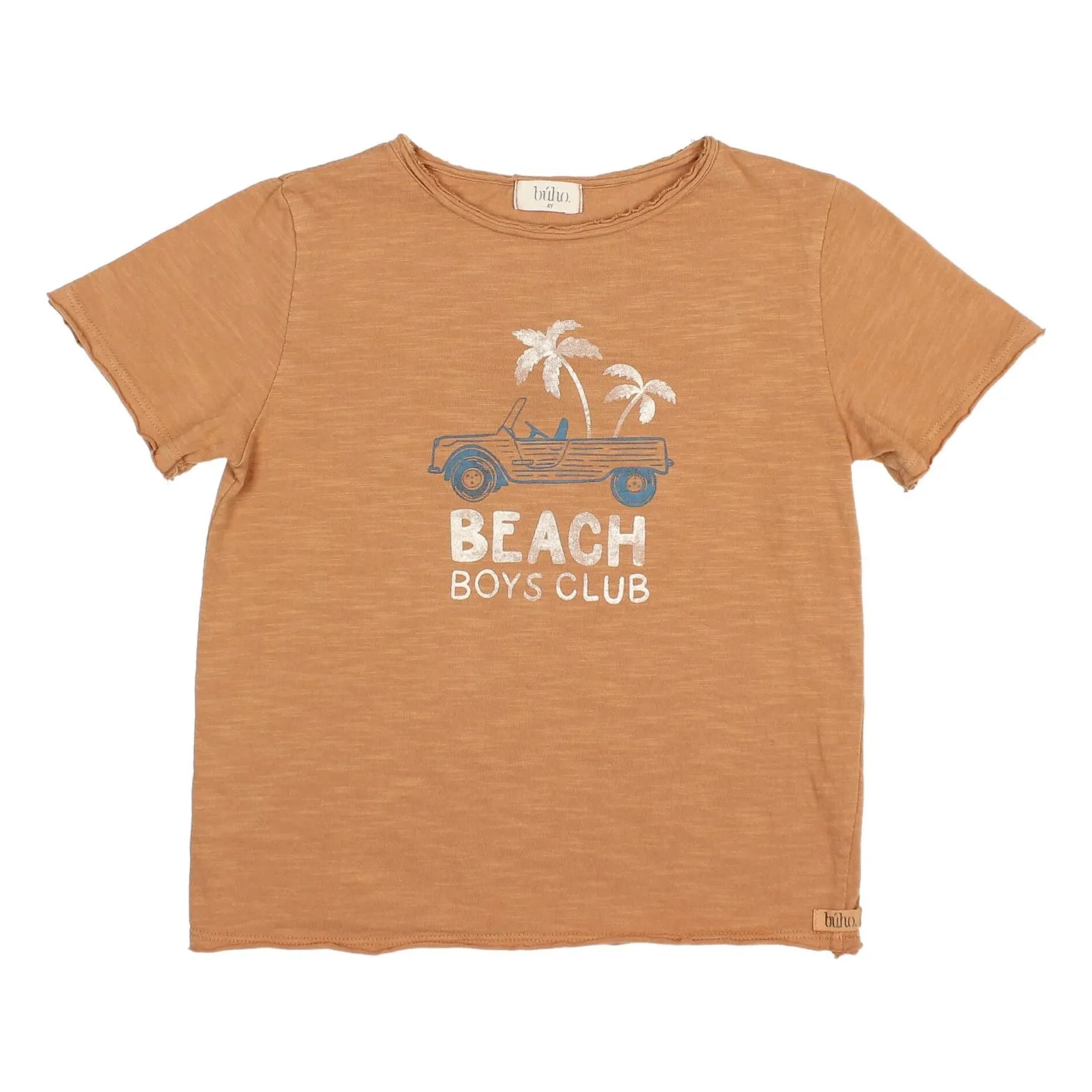 Búho - T-shirt manches courtes - Coton Biologique - Camel - 3 ans