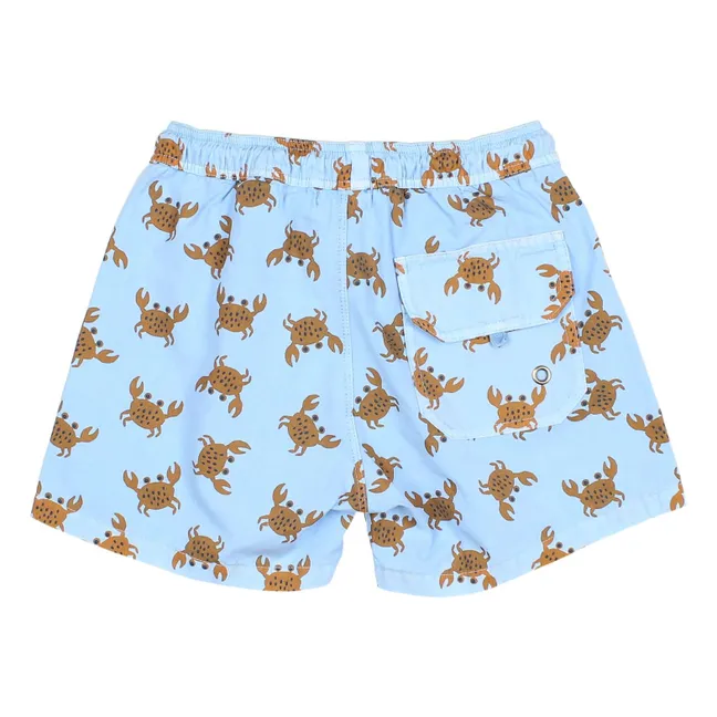 Bañador de algodón ecológico Crabs | Azul Cielo