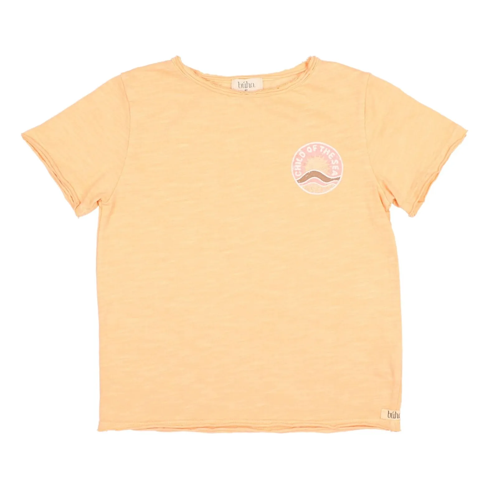 Búho - T-shirt enfant - Coton - Abricot - 2 ans