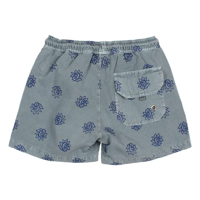 Bañador Batik de algodón orgánico | Azul Gris