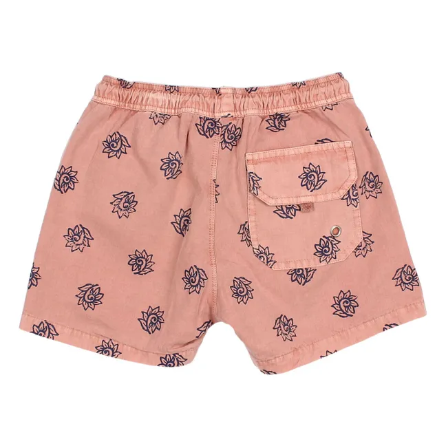 Short de Bain Batik Coton Bio | Vieux Rose