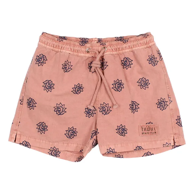 Short de Bain Batik Coton Bio | Vieux Rose