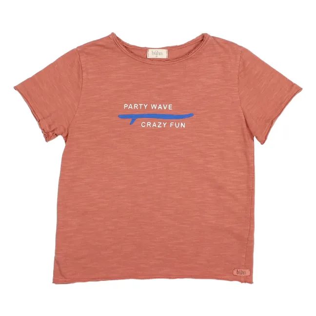 Camiseta de algodón orgánico Crazy Fun | Rosa Viejo