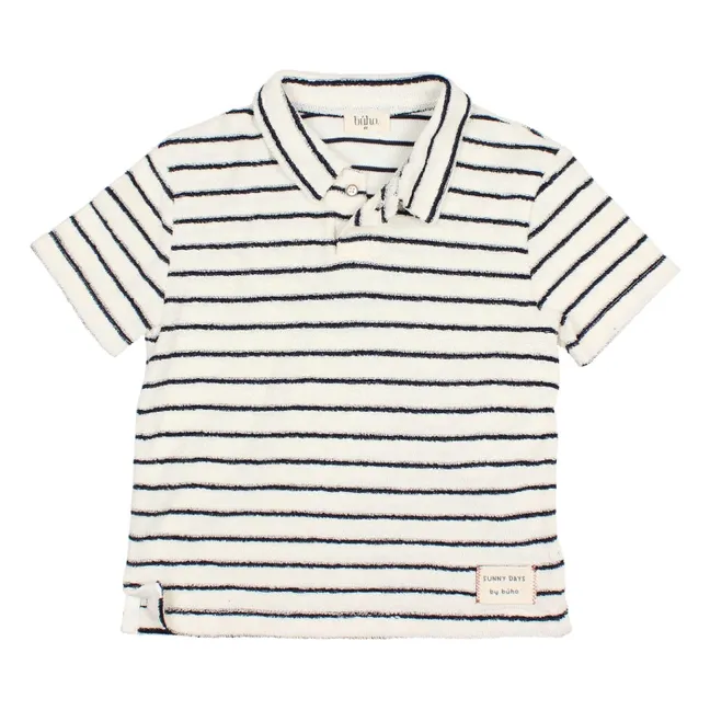 Polo de algodón ecológico Terry Stripes | Azul