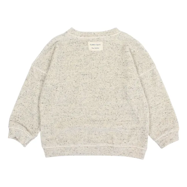 Sweatshirt Terry Botonato | Grau Meliert