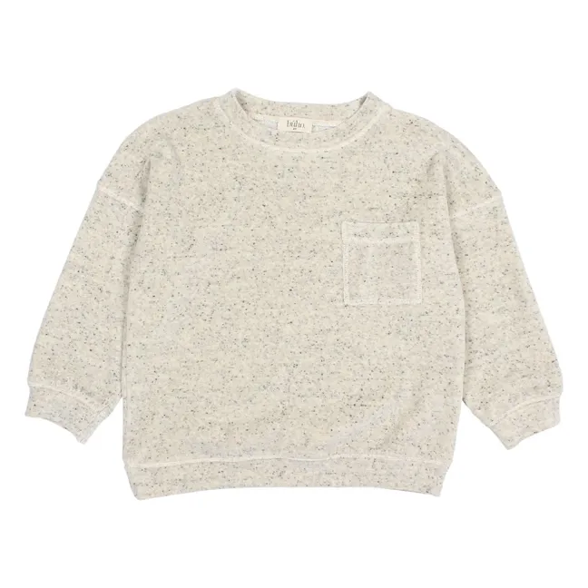 Sweatshirt Terry Botonato | Grau Meliert