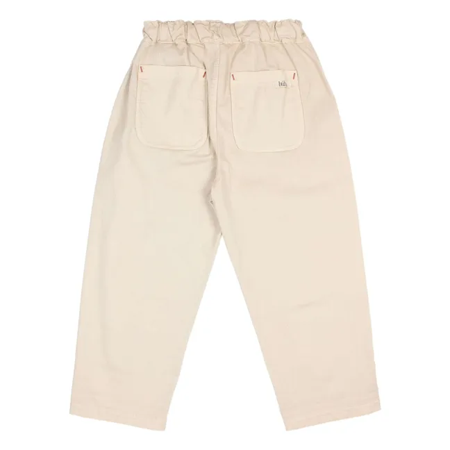 Pantaloni in twill a tinta unita | Sabbia