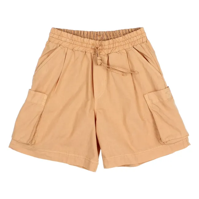 Bermudas de popelina de algodón orgánico | Camel