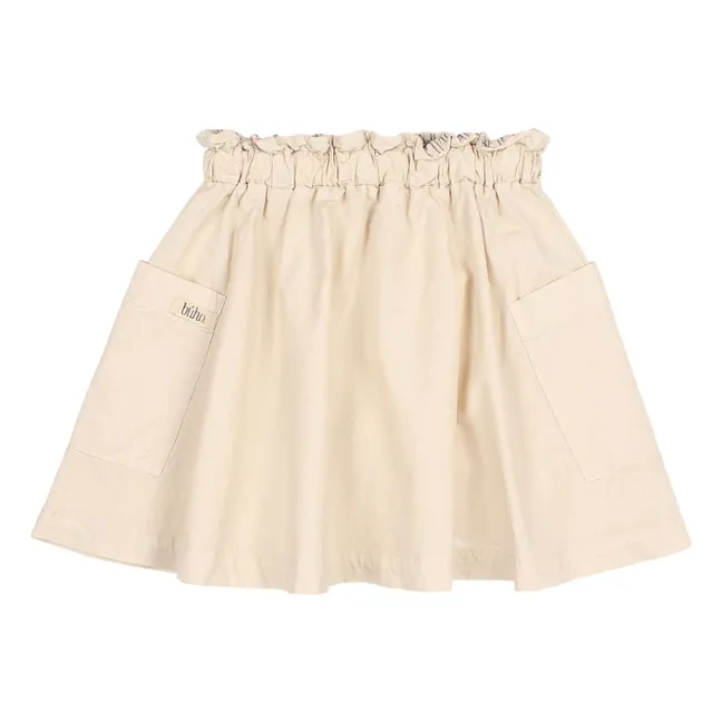 Jupe Popeline Coton Bio | Sable