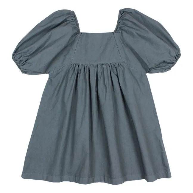 Robe Popeline Coton Bio | Bleu nuit