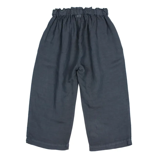 Pantalon Fluide Lin | Bleu nuit