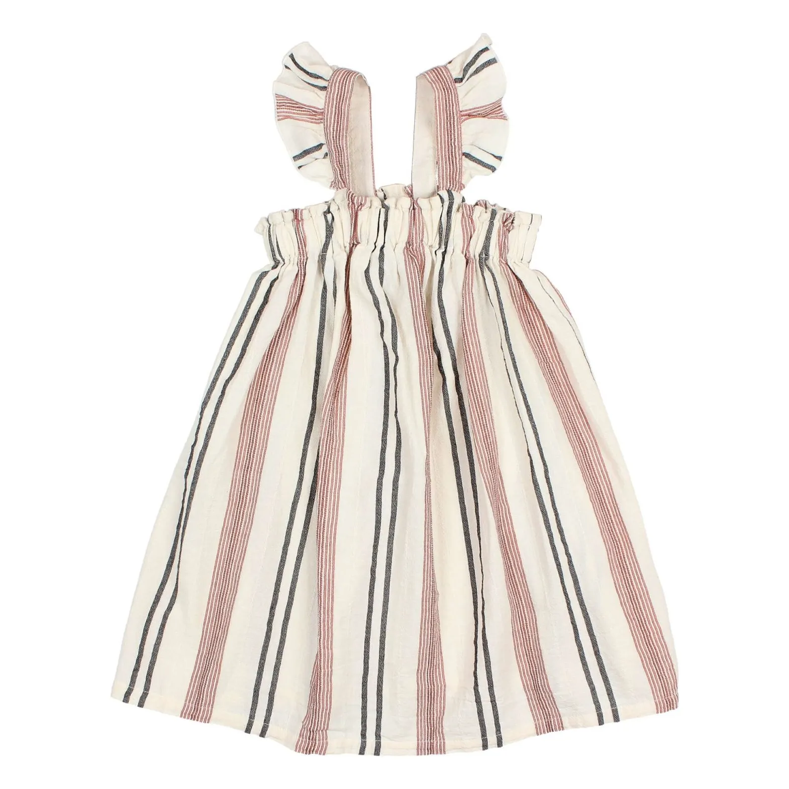 Búho Ecru Etnic Stripes Dress