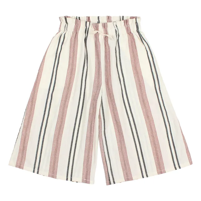 Pantaloni a righe etnici | Ecru