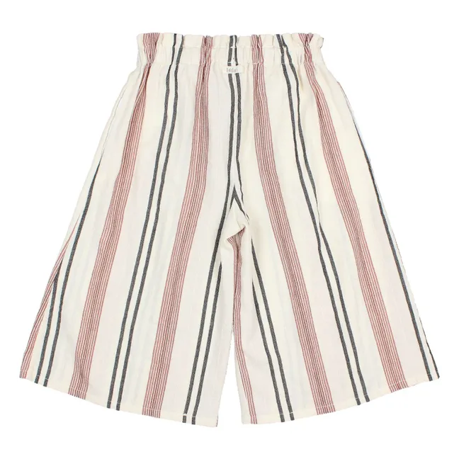 Pantaloni a righe etnici | Ecru