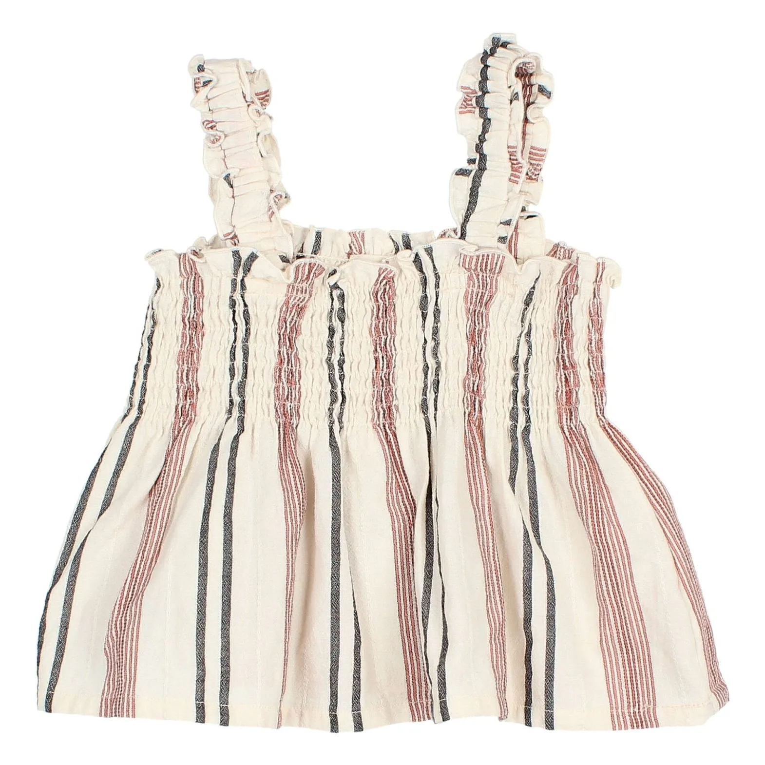 Búho Ecru Etnic Stripes Top