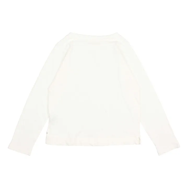 T-shirt Manches Longues Poche Lin | Blanc- Image produit n°1