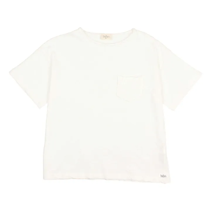T-shirt Poche Lin | Blanc- Image produit n°0