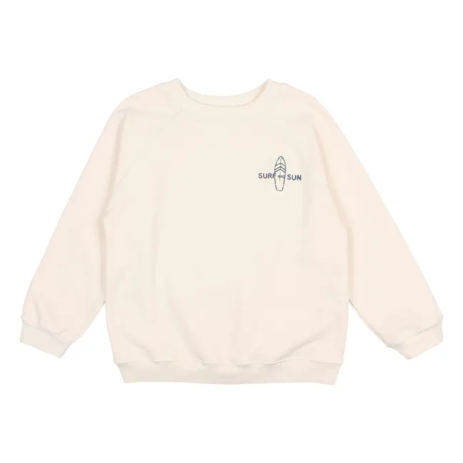 Sweatshirt Surf Bio-Baumwolle | Elfenbeinfarben