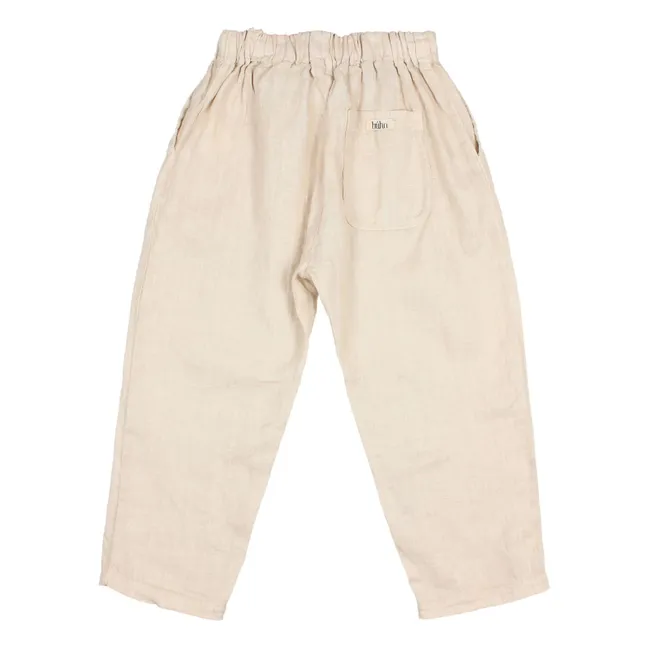 Pantalon Uni Lin | Sable