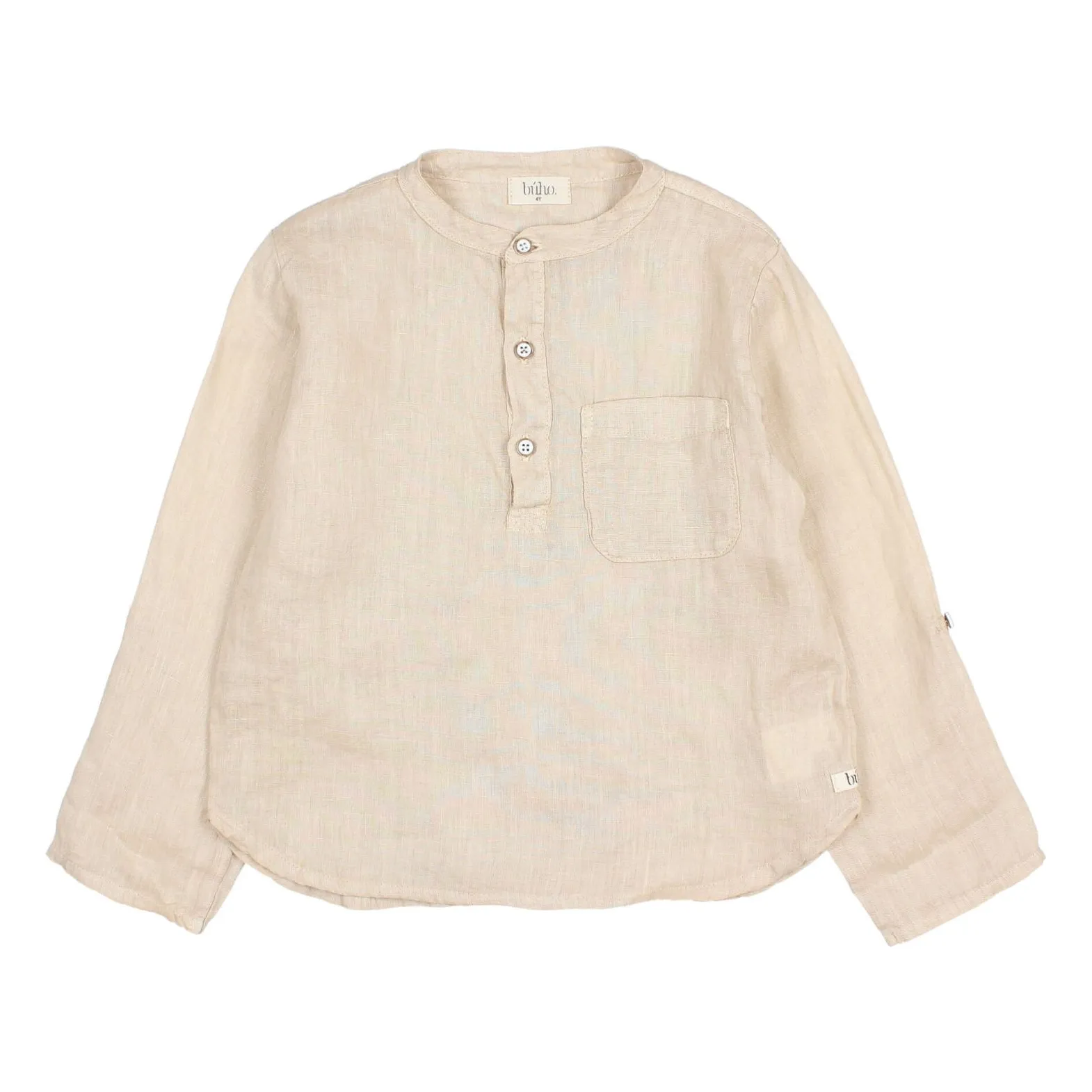 Búho - Chemise manches longues en lin - Garçon - Taille 8 ans - Sable