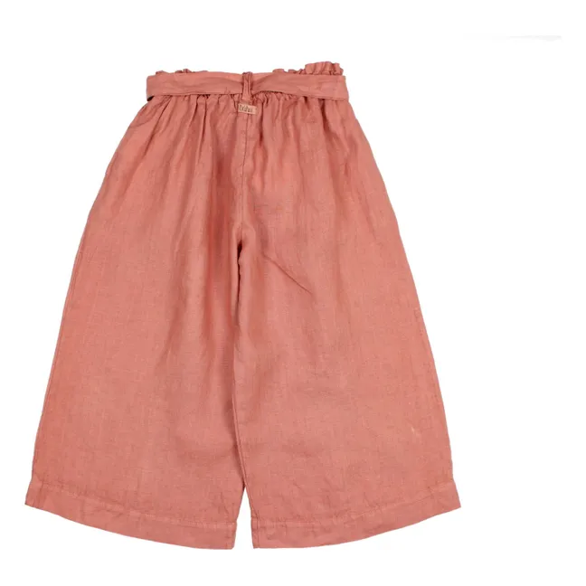 Pantaloni di lino da donna | Rosa antico