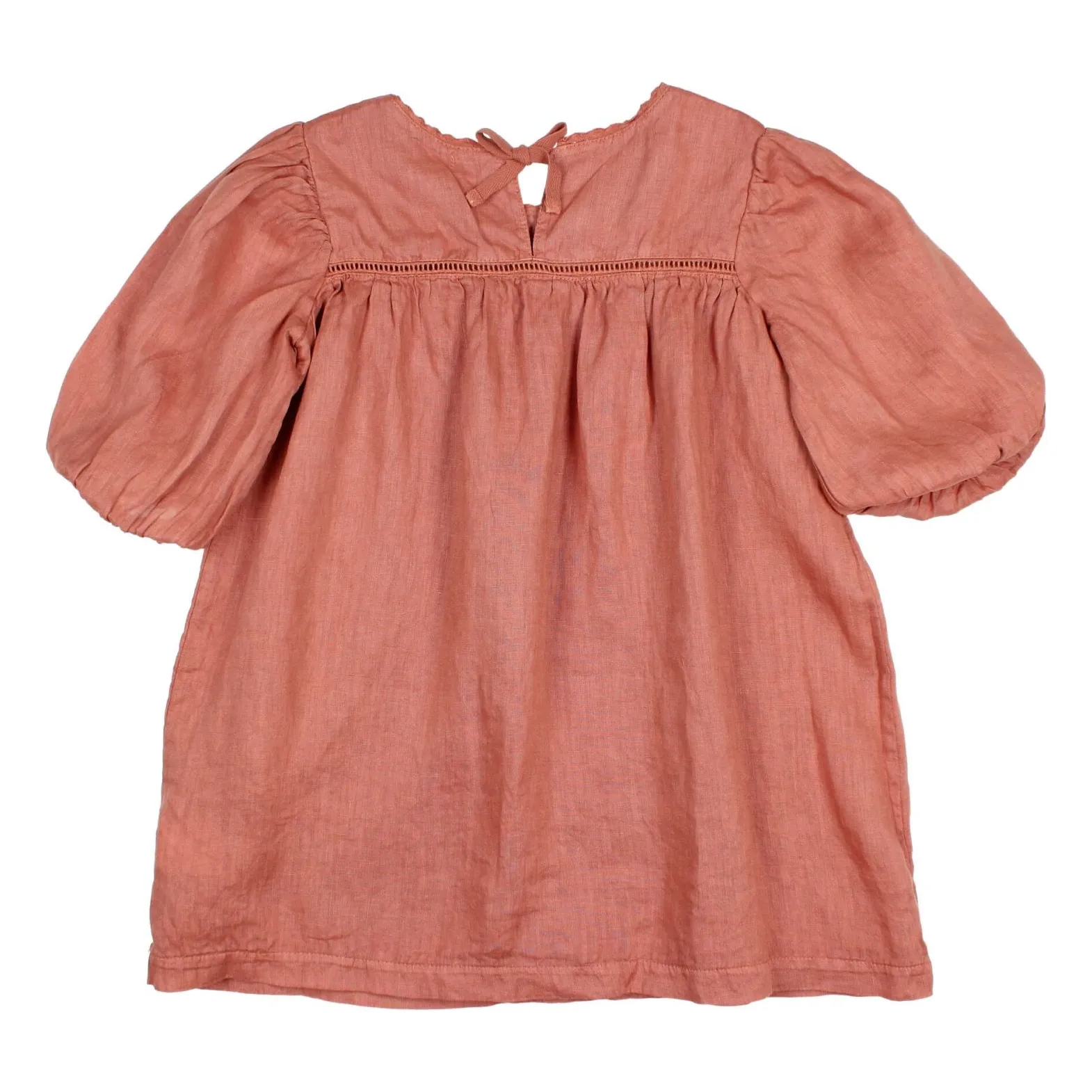 Búho Dusty Pink Plain Linen Dress
